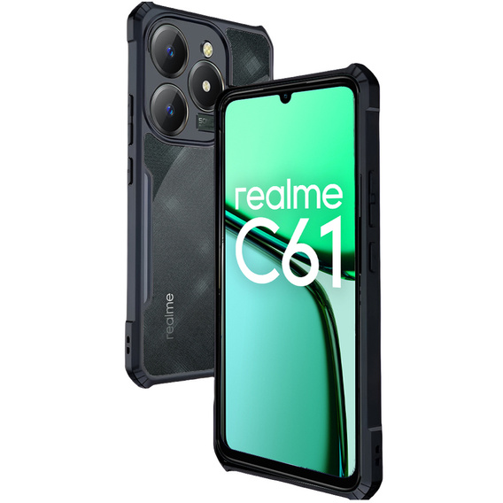 Case for Realme C61, AntiDrop Hybrid, black