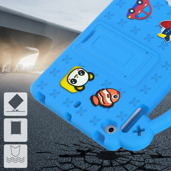 Children's case for iPad mini 7.9" 2019/2015/2014/2013/2012 (5/4/3/2/1 gen.), Cute Patterns, with stand, blue