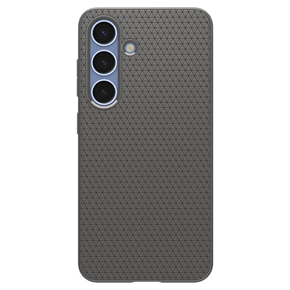 Spigen case for Samsung Galaxy S25, Liquid Air, black + 9H Tempered Glass