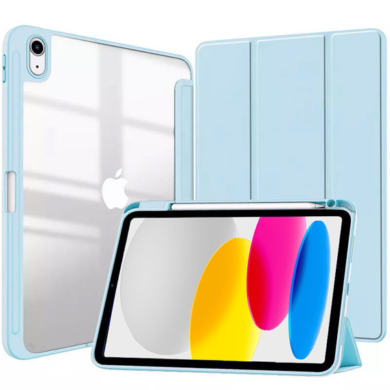Case for iPad 10.9 2022 10 Gen, Smartcase Hybrid, with stylus space, blue