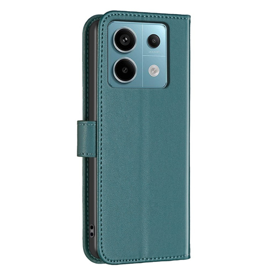 Flip case for Xiaomi Redmi Note 13 Pro 4G / Xiaomi Redmi Note 14S / Xiaomi Poco M6 Pro 4G, BINFEN Wallet, green