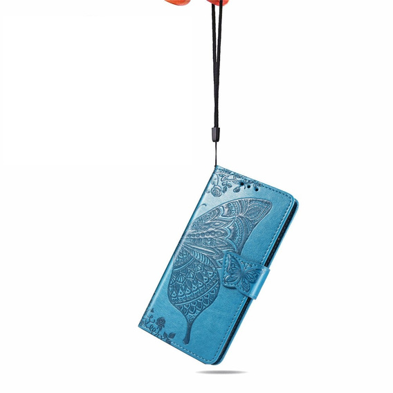 Flip case for Samsung Galaxy A51 4G, Butterfly, blue