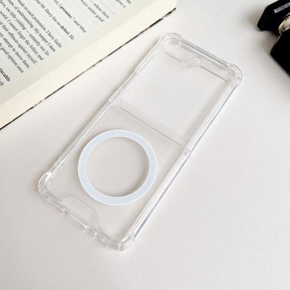 Case for Samsung Galaxy Z Flip7 FE / Z Flip6, Dropproof MagSafe, transparent
