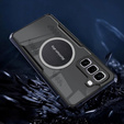 Case for Infinix Hot 50 Pro+ 4G, with magnetic sheet, transparent / black