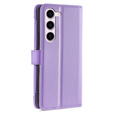 Flip case for Samsung Galaxy S23, Wallet Zipper Pocket, purple