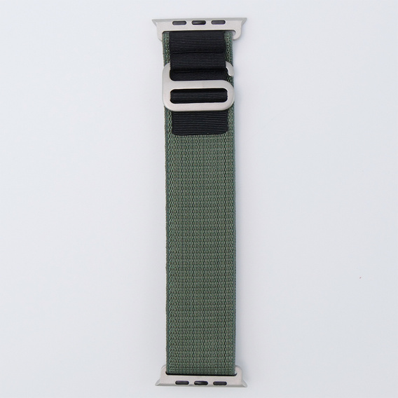 Nylon Strap for Apple Watch 1/2/3/4/5/6/7/8/SE/ULTRA 42/44/45/49mm, Green / Black