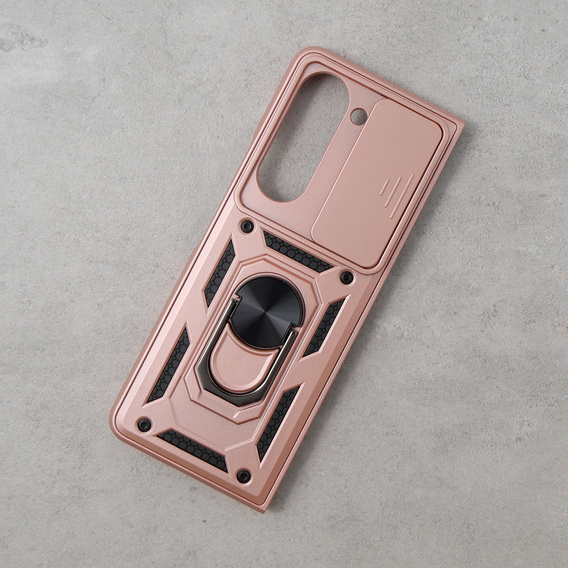 Case for Samsung Galaxy Z Fold5 5G, CamShield Slide, pink rose gold