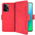 Flip case for Xiaomi Redmi Note 12 5G / POCO X5 5G, Card Slot, red