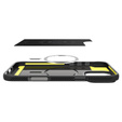 Spigen case for iPhone 16 Pro Max, Rugged Armor MagSafe, black + Tempered Glass 9H