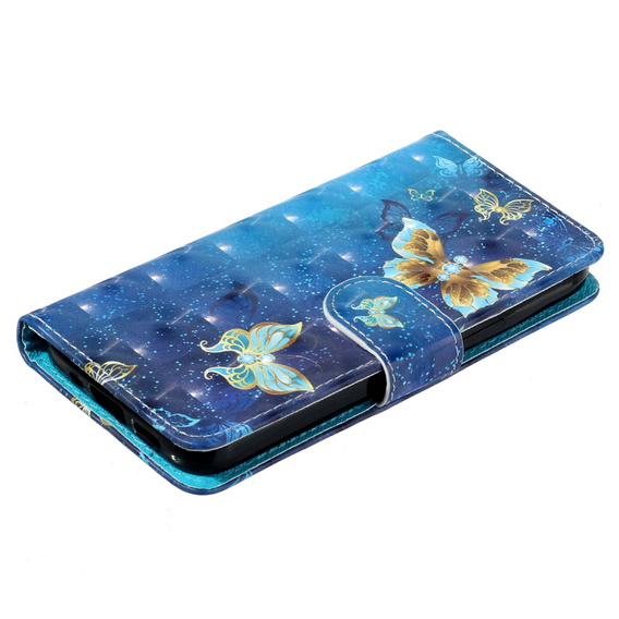 Flip case for Samsung Galaxy A35 5G, Wallet, Butterflies blue