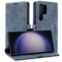 Case for Samsung Galaxy S23 Ultra, ERBORD Vintage, wallet with flap, green