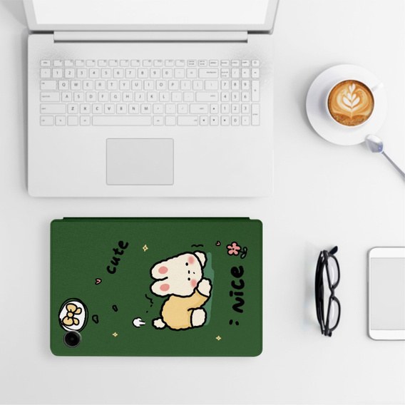 Flap case for Samsung Galaxy Tab A9, cute rabbit