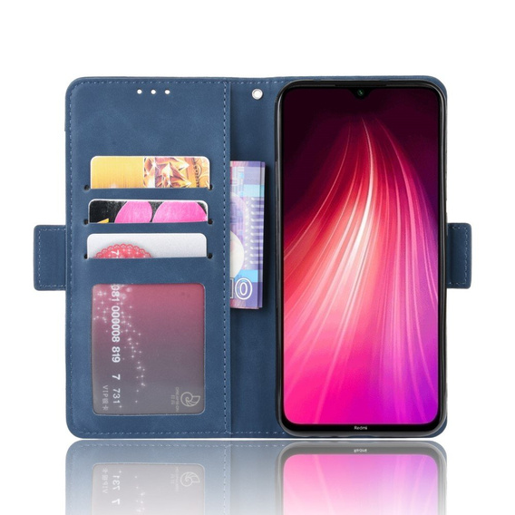 Flip case for Xiaomi Redmi Note 8T, Card Slot, blue
