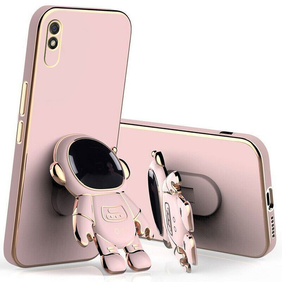 Case for Xiaomi Redmi 9A, Astronaut, pink rose gold