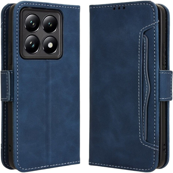 Flip case for Xiaomi 14T Pro, Card Slot, dark blue