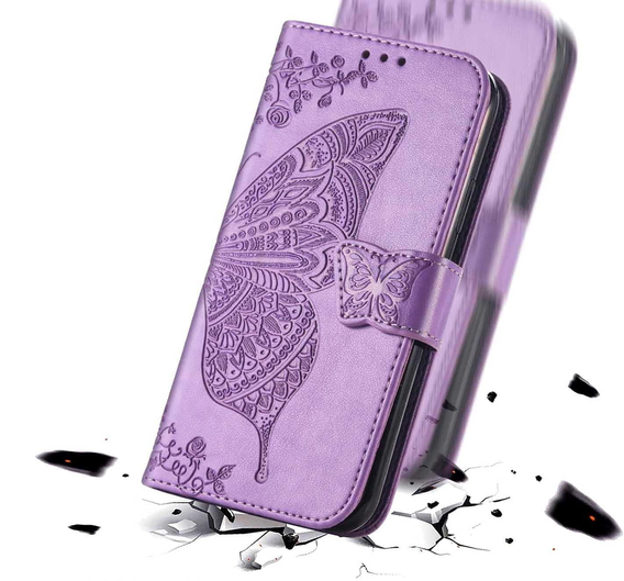 Flip case for Realme 12 Pro 5G / 12 Pro+ 5G, Butterfly, purple