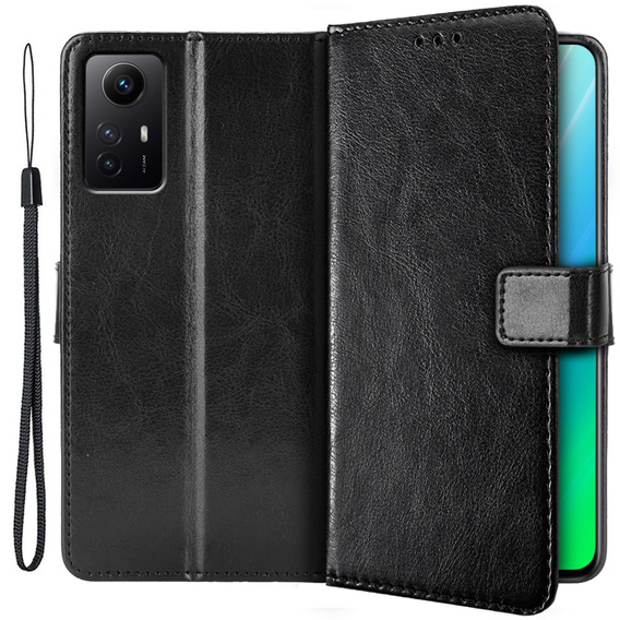 Flip case for Xiaomi Redmi Note 12S, Wallet, black