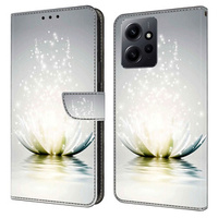 Flip case for Xiaomi Redmi Note 12 4G, Wallet, Lotos Flower, grey