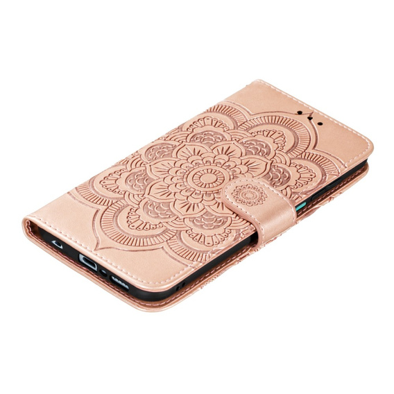 Flip case for Xiaomi Redmi Note 9s/ 9 Pro, Mandala Flower, pink rose gold