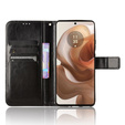 Flip case for Motorola Edge 50 Ultra, Crazy Horse Wallet, black