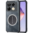 Case for Infinix Note 40 Pro Plus, with magnetic sheet, transparent / black