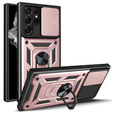 Case for Samsung Galaxy S23 Ultra, CamShield Slide, pink rose gold