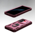 Case for Samsung Galaxy S24+ Plus, CamShield Slide, pink / red