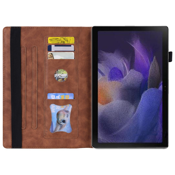Case for Samsung Galaxy Tab A9, Classic, with space for stylus, brown