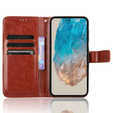 Flip case for Samsung Galaxy M35, Crazy Horse Wallet, brown
