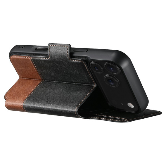 2-in-1 flip case for iPhone 17 Pro, SUTENI, for MagSafe, black