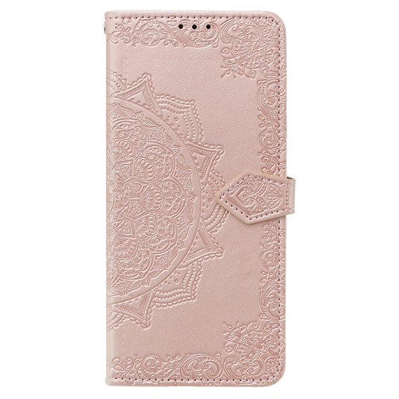 Flip case for Xiaomi Poco X6 Pro 5G, Mandala, pink rose gold