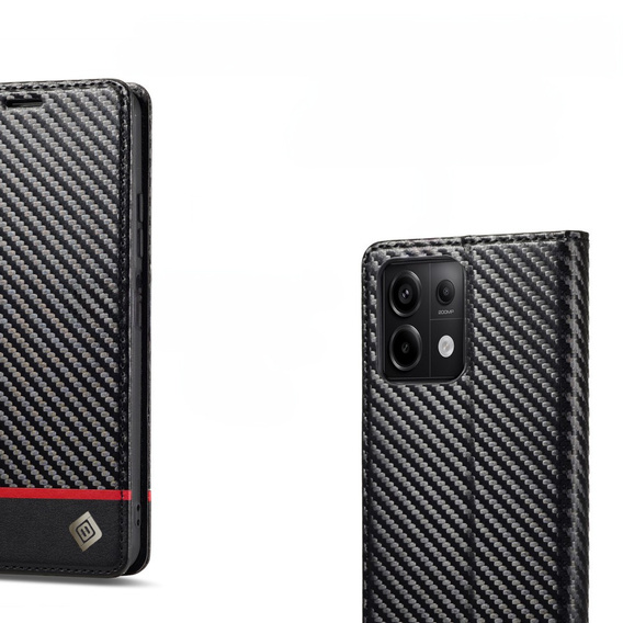 Flap case for Xiaomi Redmi Note 13 Pro 5G, Carbon LC.IMEEKE, black