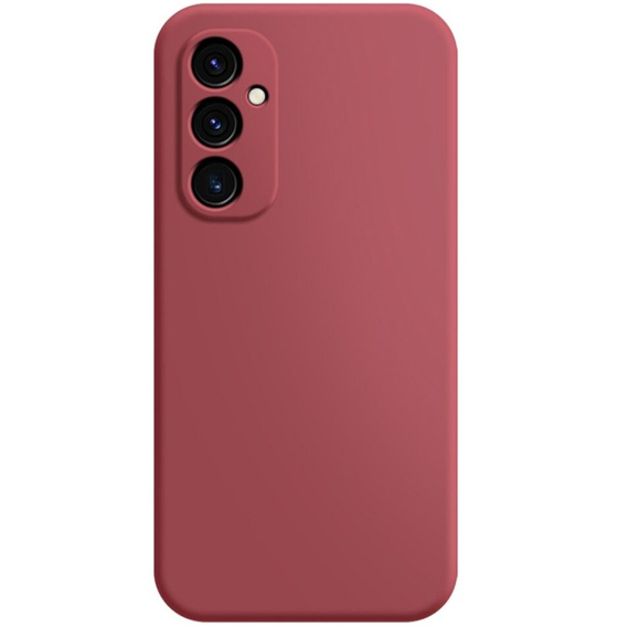 Case for Samsung Galaxy A25, Silicone Lite, red + 9H glass