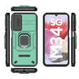 Case for Samsung Galaxy M34, KickStand Camera Lens, green