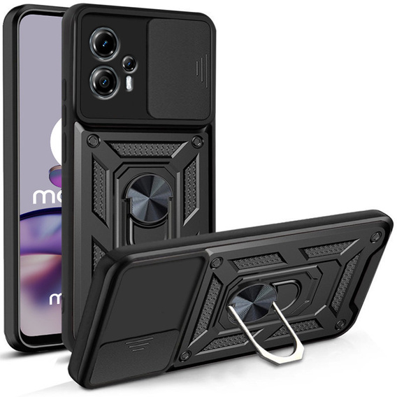 Case for Motorola Moto G13 / G23, CamShield Slide, black