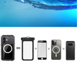 Waterproof Case, SHELLBOX IP68 MagSafe, Black for iPhone 16