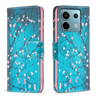 Flip case for Xiaomi Redmi Note 13 Pro 5G, Wallet, Sakura blue