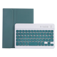 Case + keyboard Samsung Galaxy Tab A9, Leather Pen Slot, dark green