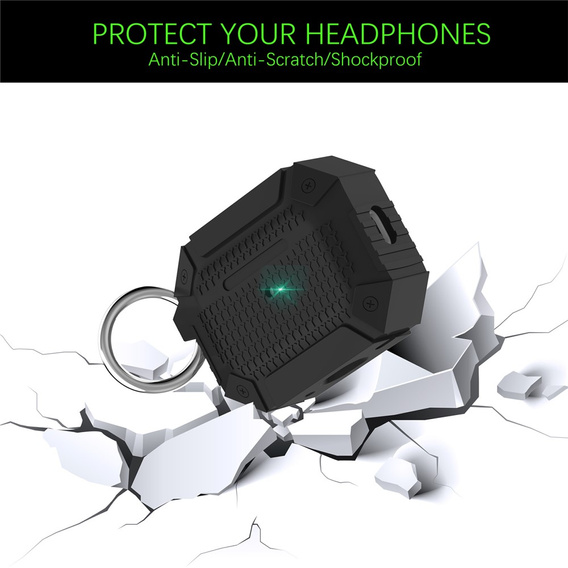 Armoured headphone case with carabiner for Apple AirPods Pro 3