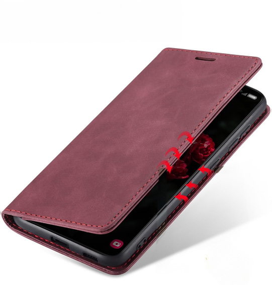 Case for Samsung Galaxy A55, ERBORD Vintage, red + Screen Glass