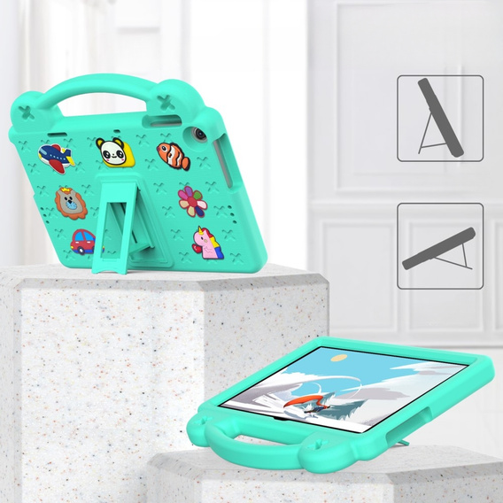 Children's case for Lenovo Tab M10 10.1 Gen 3 TB-328FU/TB-328XU, Cute Patterns, with stand, green