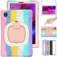 Children's case for Lenovo Tab M10 Plus TB-X606F, armored with strap, multicolor