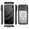 Redpepper case for iPhone 17 Pro Max, IP68 waterproof, for MagSafe, clear with black sides