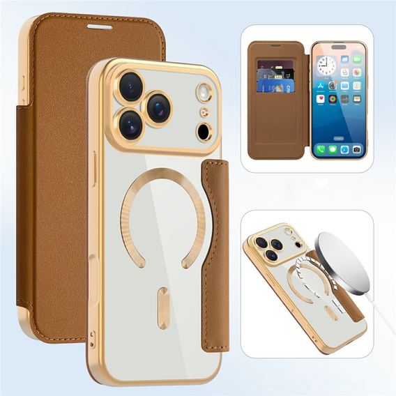 Wallet MagSafe RFID flip case with camera protection for iPhone 17 Pro Max
