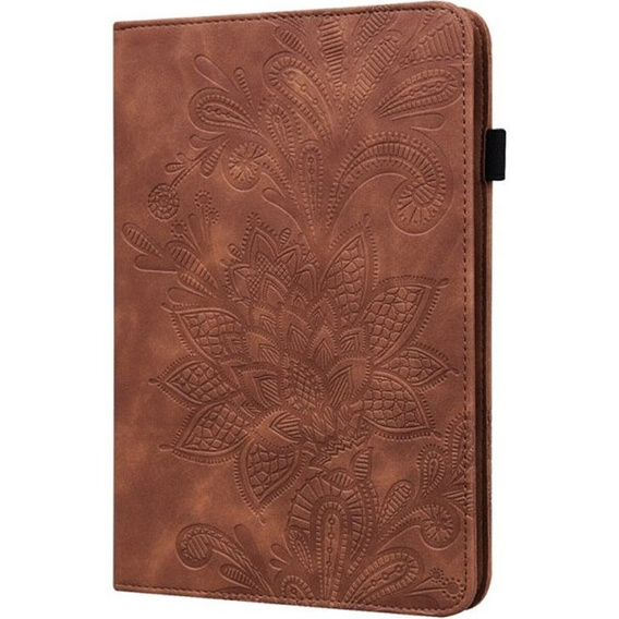 Flap case for Samsung Galaxy Tab A8 10.5 SM-X200 SM-X205, flower, brown