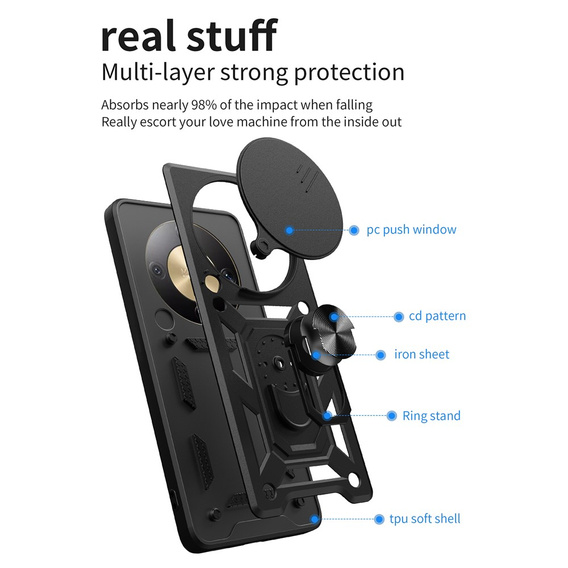 CamShield Slide armoured case with camera cover and ring for Honor Magic 8 Lite