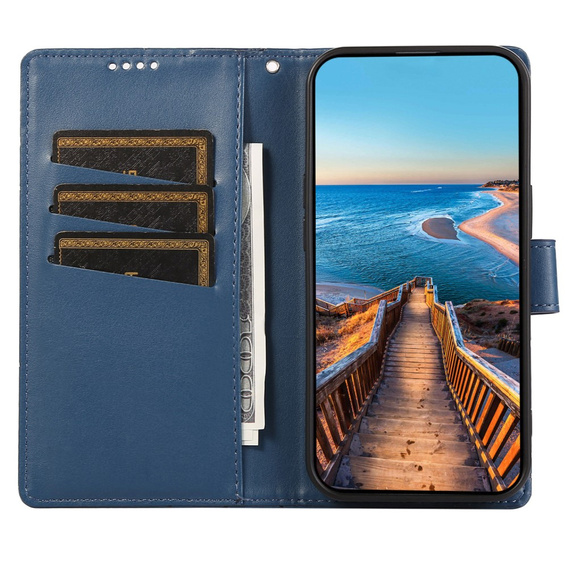 Case with flap for Realme 12 Pro 5G / 12 Pro+ 5G, Leather Line Wallet, blue