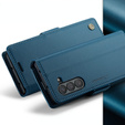 CASEME flip case for Samsung Galaxy Z Fold6 5G, Litchi Wallet, blue