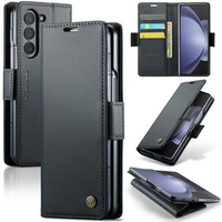 CASEME flip case for Samsung Galaxy Z Fold6 5G, Litchi Wallet, black