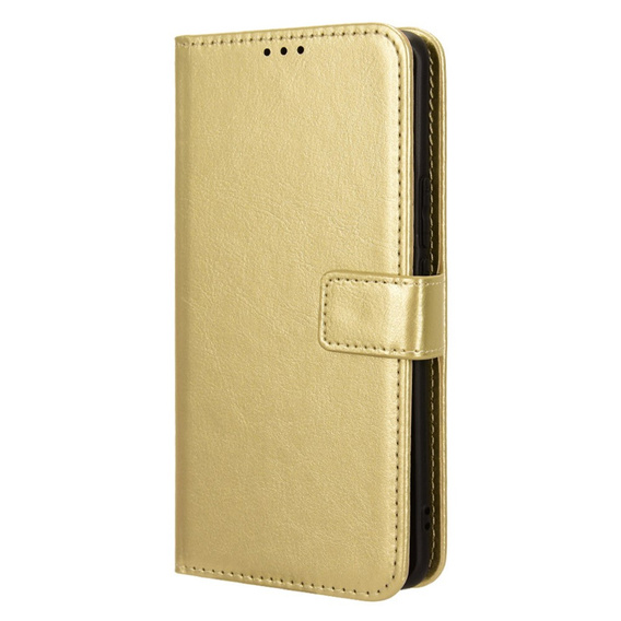 Flip case for Honor Magic 6 Lite 5G, Crazy Horse Wallet, gold